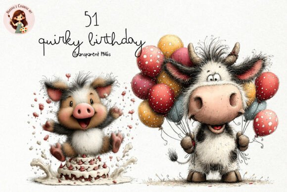 Download Quirky Birthday Animals PNG Clipart - Png Collection