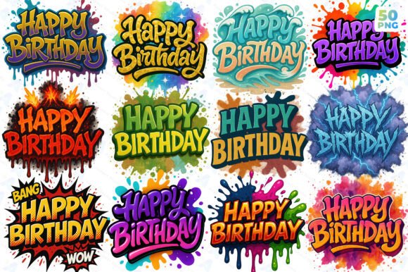 Download Happy Birthday PNG Bundle Printable - Png Collection
