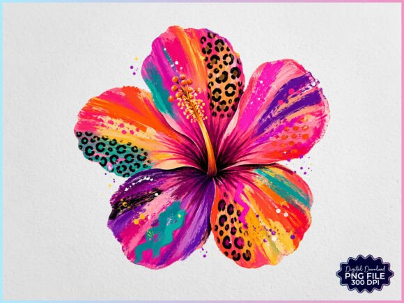 Download Colorful Hibiscus Flower Tropical PNG - Png Collection