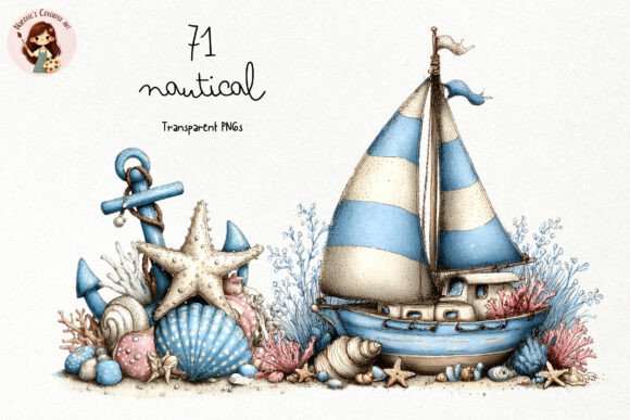 Download Watercolor Nautical PNG Clipart Set - Png Collection