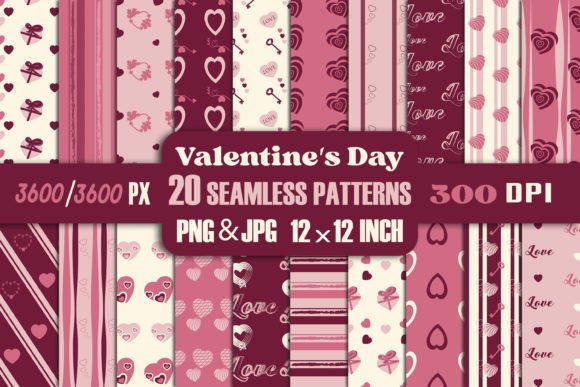 Download Seamless Pattern Valentine's Day - JPEG - Seamless pattern valentine's day Collection
