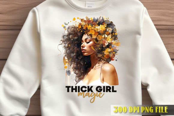Download Thick Girl Floral Empowerment PNG - Png Collection