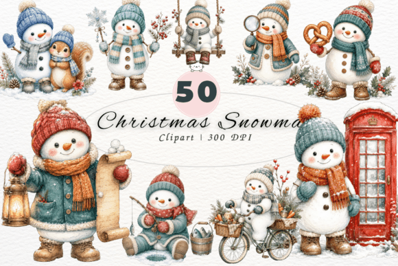 Download Christmas Snowman Clipart PNG - Png Collection