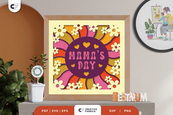 Download Groovy Mama's Day 3D Shadow Box - Groovy Collection