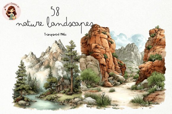 Download Watercolor Nature Landscapes PNG Clipart - Png Collection