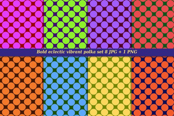Download Bold Eclectic Vibrant Polka Set - Bold Collection
