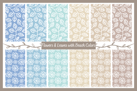 Download Seamless Flowers and Leaves Patterns - Seamless flowers Collection