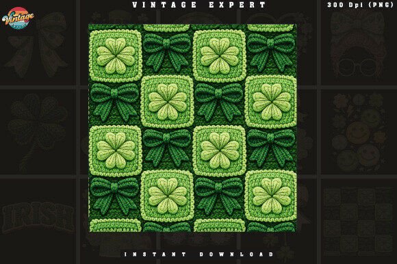Download Irish Crochet Shamrock Tile Pattern PNG - Png Collection