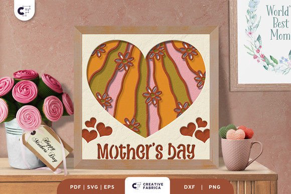 Download Groovy Mom’s Day 3D Shadow Box SVG - Groovy Collection