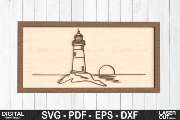 Download Lighthouse Sunset Line Art SVG - Sunset Collection