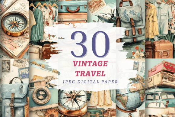 Download Vintage Travel JPEG Bundle - Travel Collection