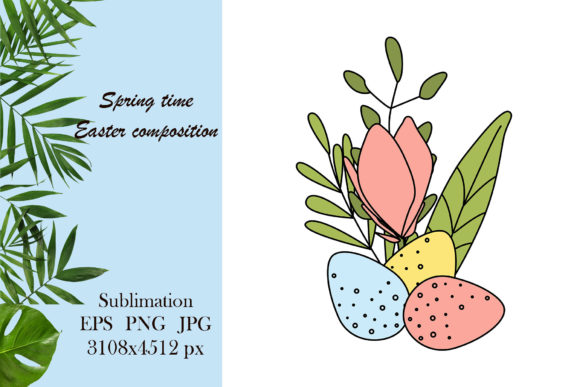 Download Spring Easter Illustration - Floral Png - Png Collection