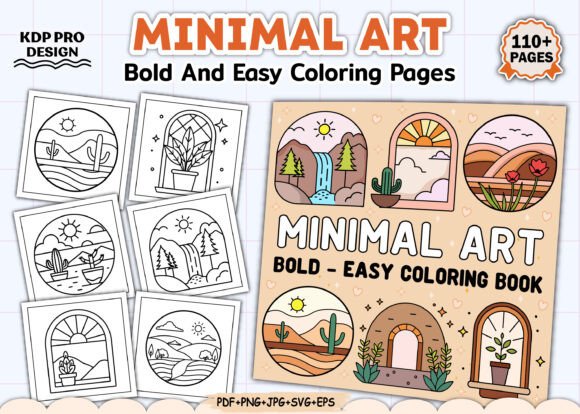 Download Minimal Art Coloring Book Bold and Easy - Bold Collection