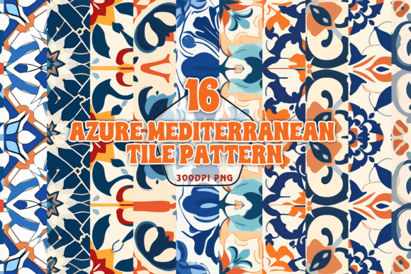 Download Azure Mediterranean Tile Pattern PNG - Png Collection