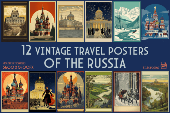 Download Vintage Travel Poster of the Russia - Travel Collection