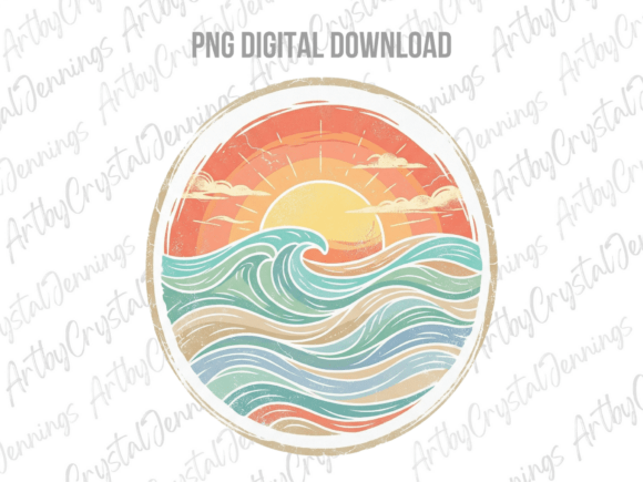 Download Round Ocean Wave Sun Summer Beach PNG - Png Collection