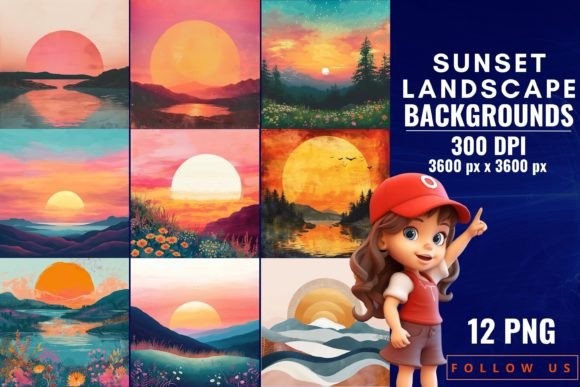 Download Sunset Landscape Backgrounds - Sunset Collection
