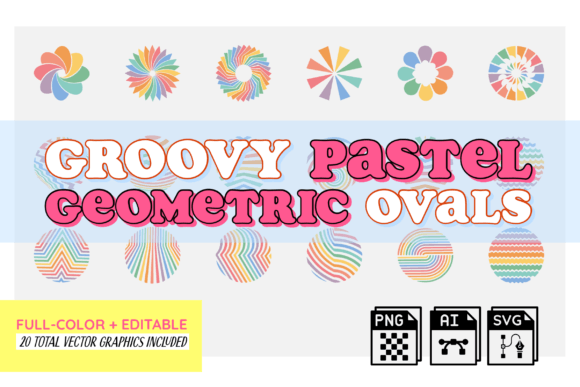 Download Groovy Pastel Geometric Ovals - Groovy Collection