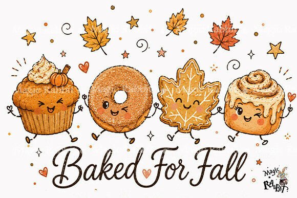 Download Baked for Fall Cute Bakery PNG - Fall cute Collection
