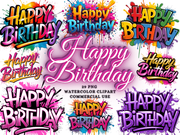 Download Happy Birthday Png Bundle Sublimation - Png Collection