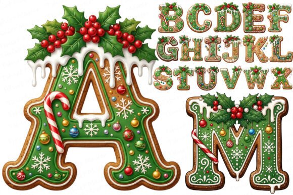 Download Christmas Alphabet Letters Png Bundle - Png Collection