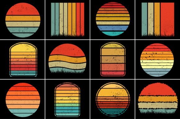 Download Vintage Retro Sunset T-Shirt Background - Sunset Collection