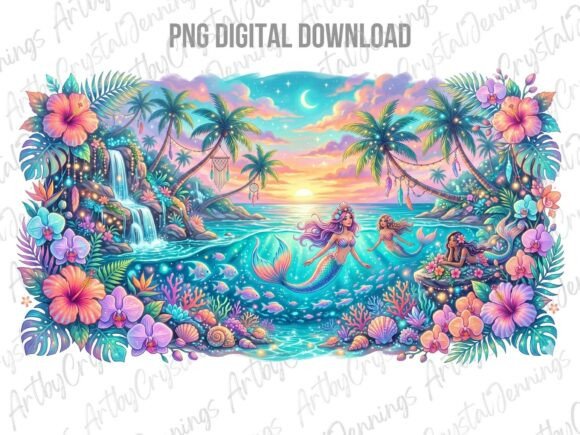 Download Tropical Mermaid Paradise PNG - Png Collection
