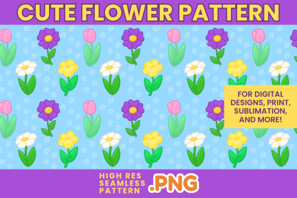 Download Cute Flower Pattern Seamless Flowers - Seamless flowers Collection