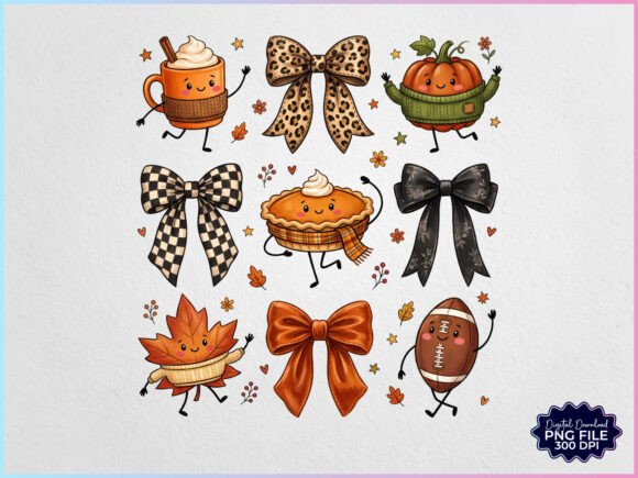 Download Fall Doodles Characters Coquette Bow PNG - Png Collection