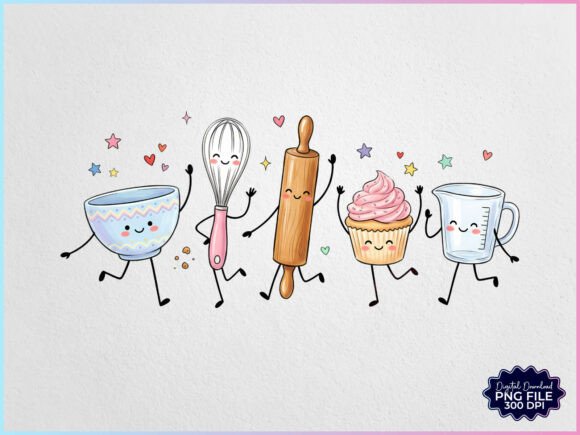 Download Baking Doodles Characters PNG - Png Collection
