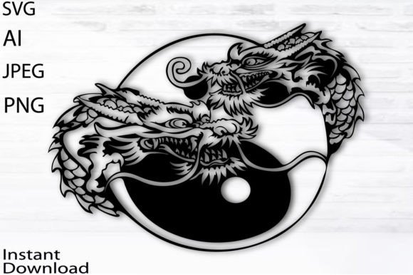 Download Ying Yang Dragon Svg/Jpg/Png/Ai - Png Collection