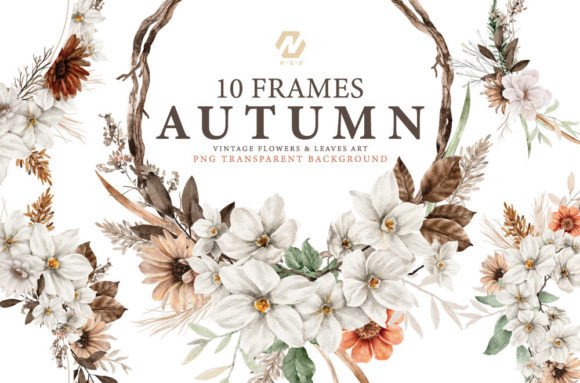 Download Autumn Flower Frame Watercolor PNG - Png Collection