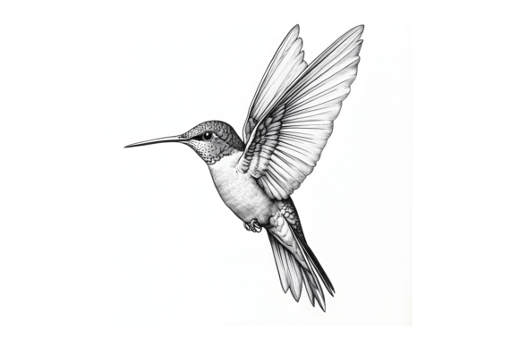 Download Hummingbird Sketch Line Art Print PNG - Png Collection