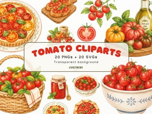 Download Tomato Watercolor Cliparts, Garden PNG - Png Collection