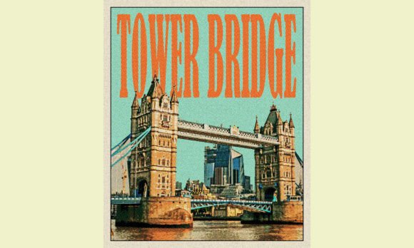 Download Tower Bridge Vintage Travel Poster - Travel Collection