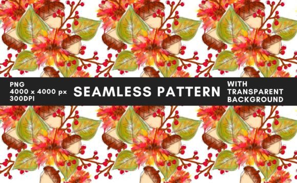 Download Autumn Flowers PNG Pattern Background 3 - Png Collection