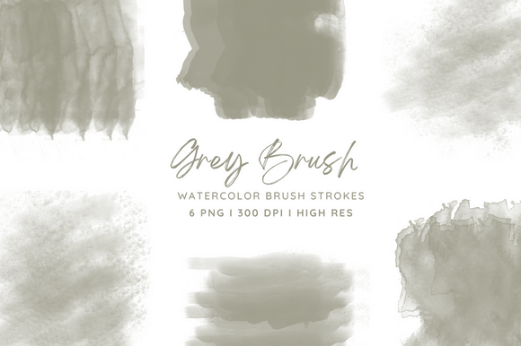Download Watercolor Grey Brush PNG - Png Collection