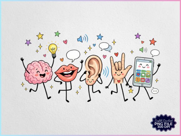 Download Speech Therapy Doodles Characters PNG - Png Collection