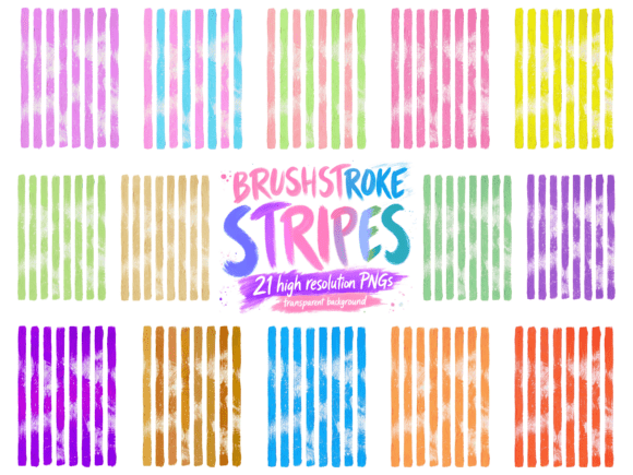 Download Brushstroke Stripes Preppy Striped Png - Png Collection