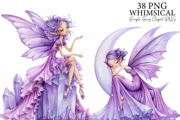 Download Purple Fairy Clipart Bundle PNG - Png Collection