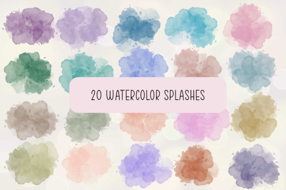 Download 20 Watercolor Splashes PNG 300 Dpi - Png Collection