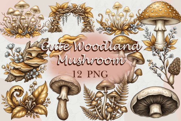 Download Cute Woodland Mushroom PNG - Png Collection