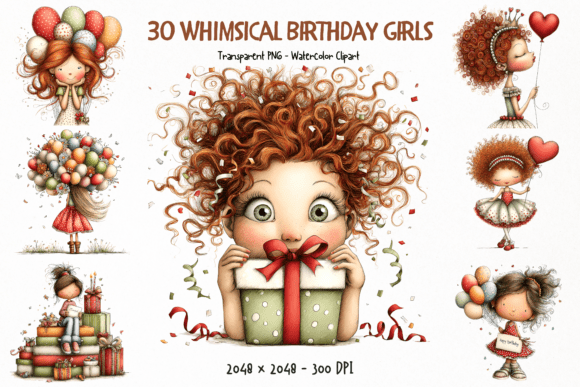 Download Whimsical Birthday Girls PNG Clipart - Png Collection
