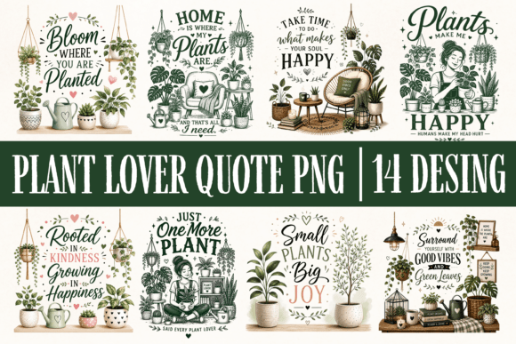 Download Plant Lover Quote PNG Bundle, Botanical - Png Collection