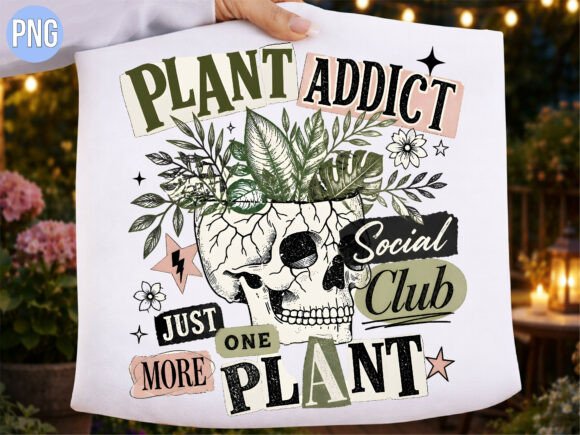 Download Retro Plant Addict Skull Social Club PNG - Png Collection