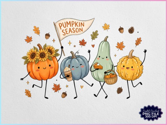 Download Pumpkin Fall Doodles Characters PNG - Png Collection