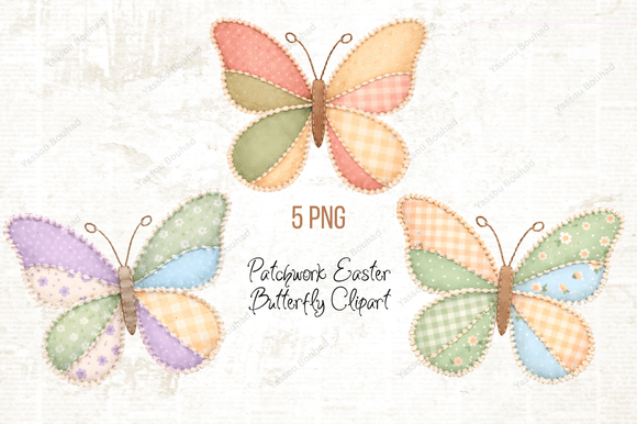 Download Patchwork Easter Butterfly Clipart PNG - Png Collection