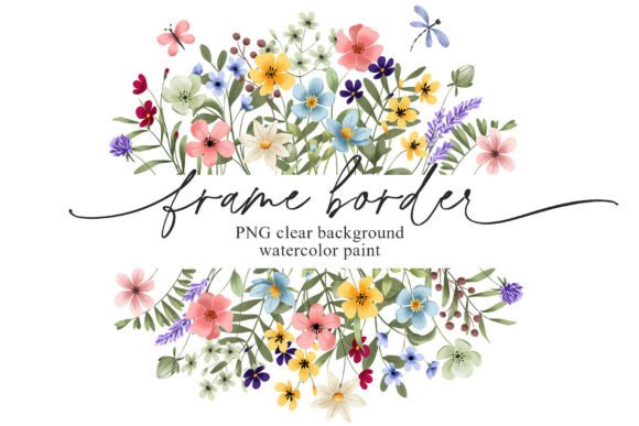 Download Flowers Frame Border Banner, Digital PNG - Png Collection