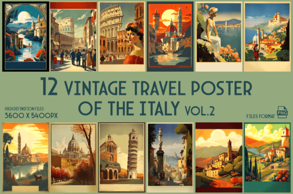 Download Vintage Travel Poster of the Italy - Travel Collection