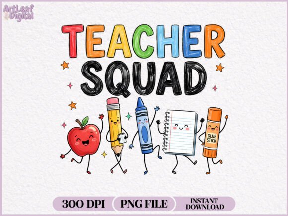 Download Teacher Squad Doodles Characters PNG - Png Collection